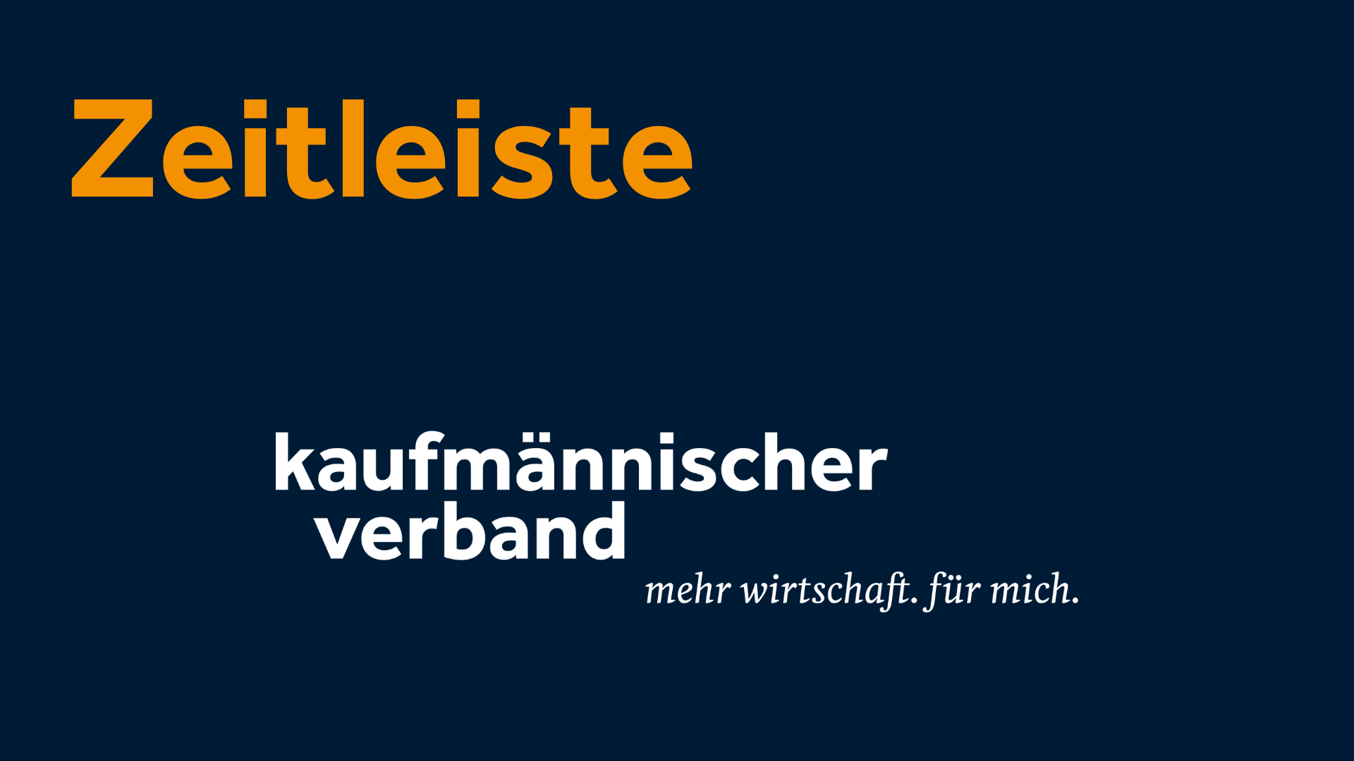 Bild-Slider zur Zeitleiste des Kaufmännischen Verbands Schweiz
