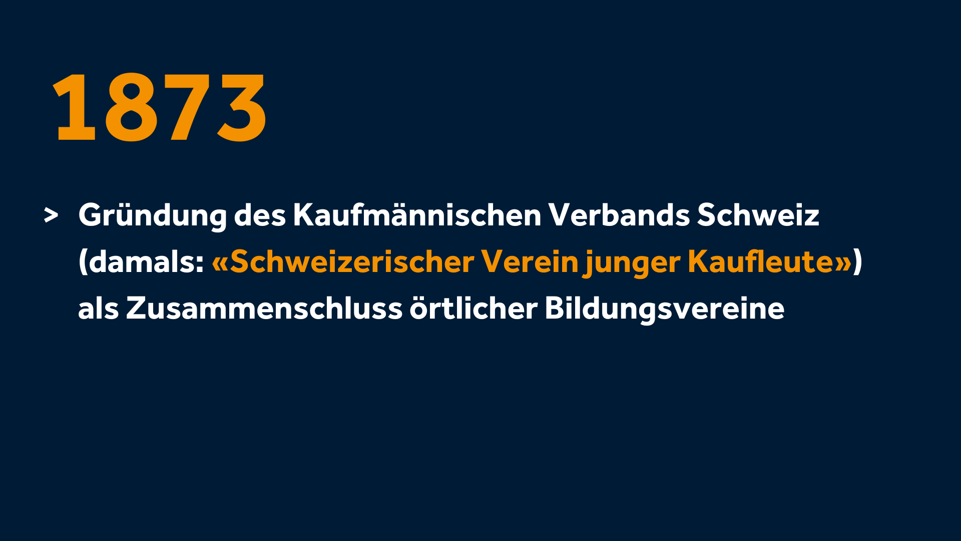Bild-Slider zur Zeitleiste des Kaufmännischen Verbands Schweiz
