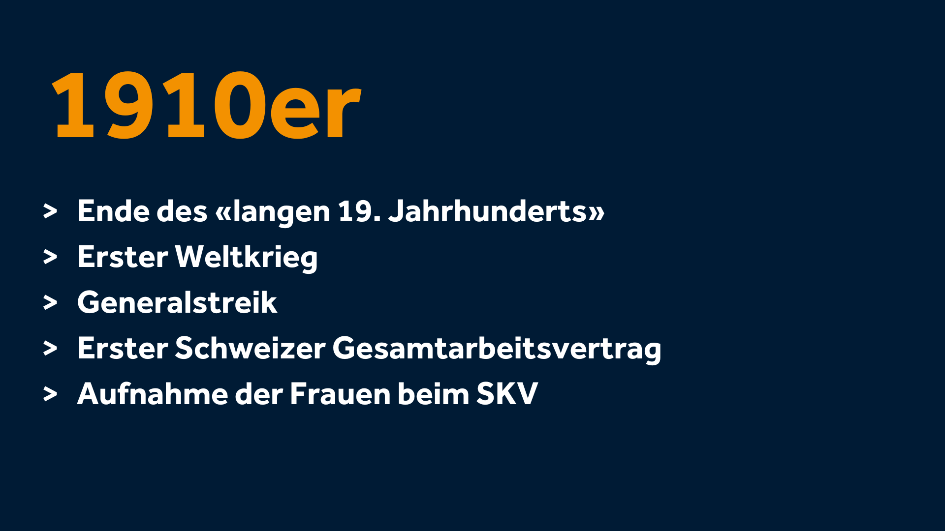 Bild-Slider zur Zeitleiste des Kaufmännischen Verbands Schweiz